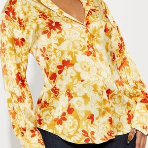 Small floral yellow shirt